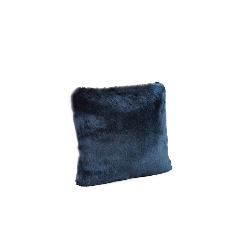 Blue faux hotsell fur cushion